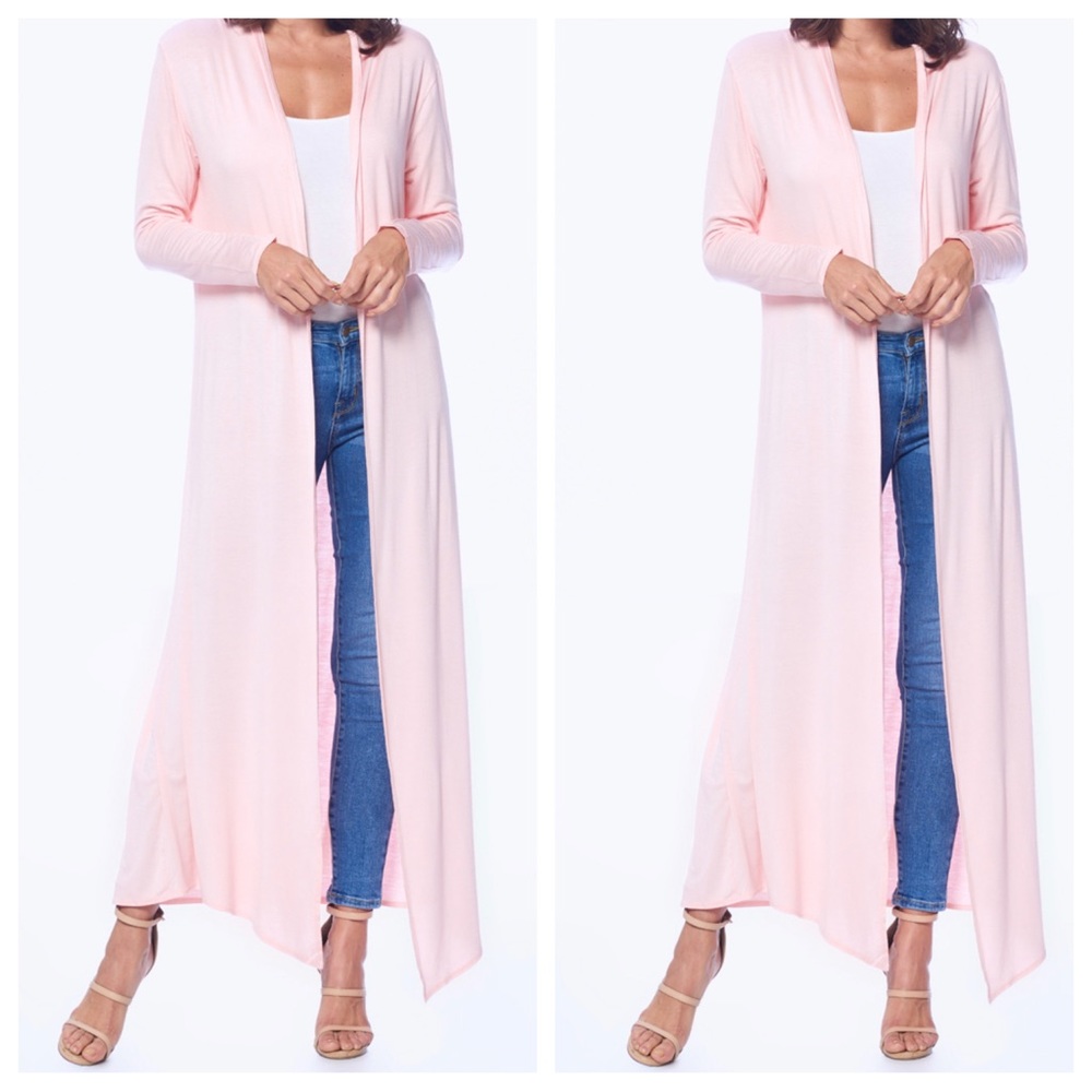35 Boho Open Long Duster Cardigan